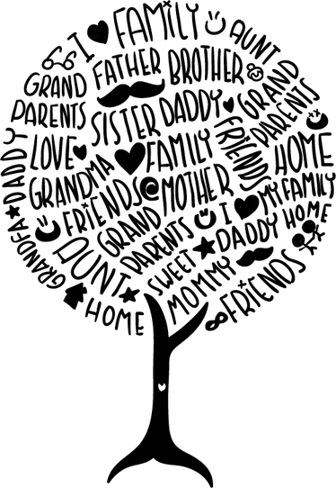 Vinyl tapijt slaapkamer boomconcepten gezin - TenStickers