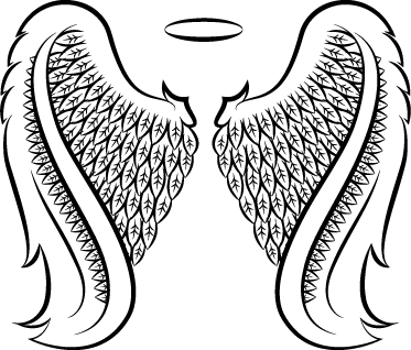 Vinyl tapijt slaapkamer decoratieve engelenvleugels - TenStickers