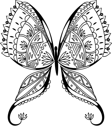 Vinyl tapijt slaapkamer graceful butterfly - TenStickers
