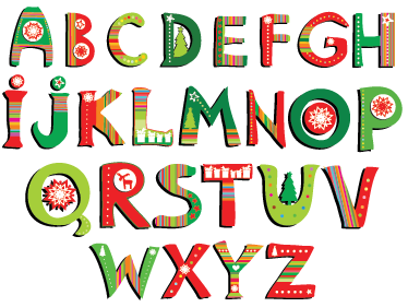 Vinyl tapijt kind groen en rood alfabet - TenStickers