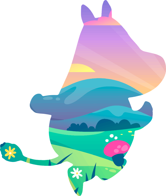 Vinyl tapijt kind moomin wereld - TenStickers