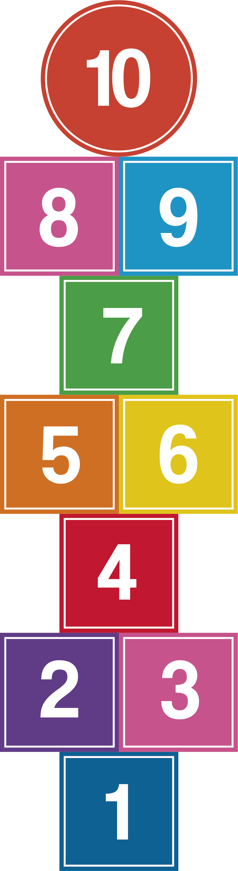 Vinyl tapijt spel kleurrijke hinkelbaan - TenStickers