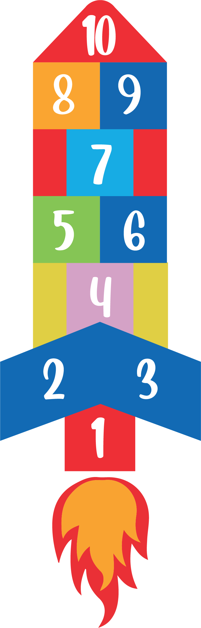 Vinyl tapijt spel springtouw raket - TenStickers