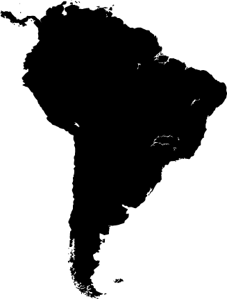 Vinyl tapijt wereldkaart silhouet zuid-amerika - TenStickers