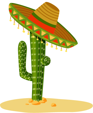 Vinyl tapijt kind mexicaanse hoed slaapkamer - TenStickers