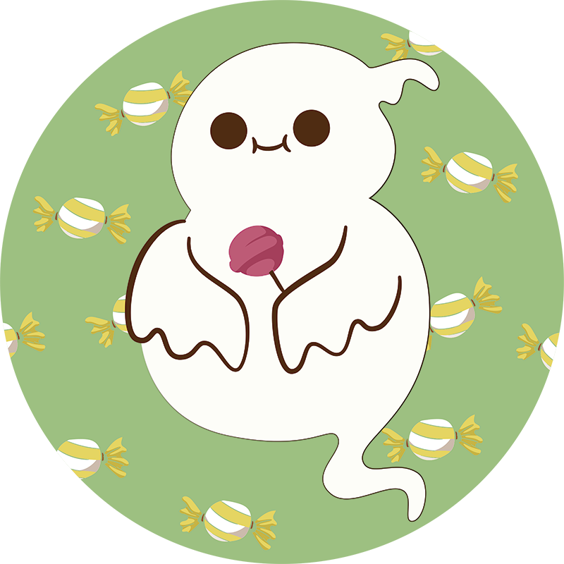 Vinyl tapijt kind grappig spookje - TenStickers