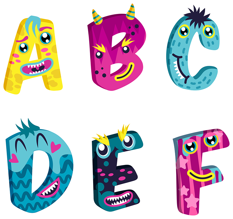 Vinyl tapijt kind cpp_privalia kinderletters alfabet - TenStickers