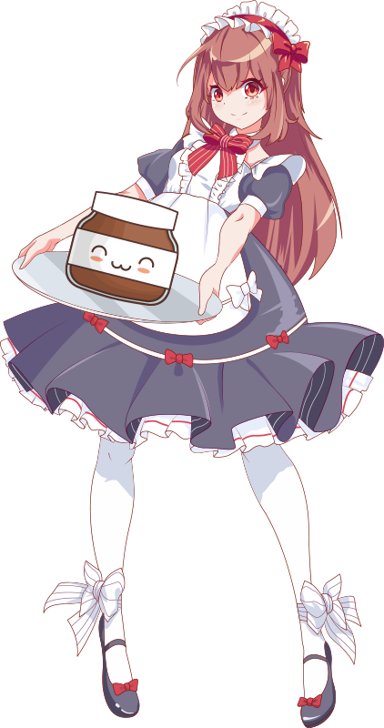 Vinyl tapijt kind anime meisje met nutella - TenStickers