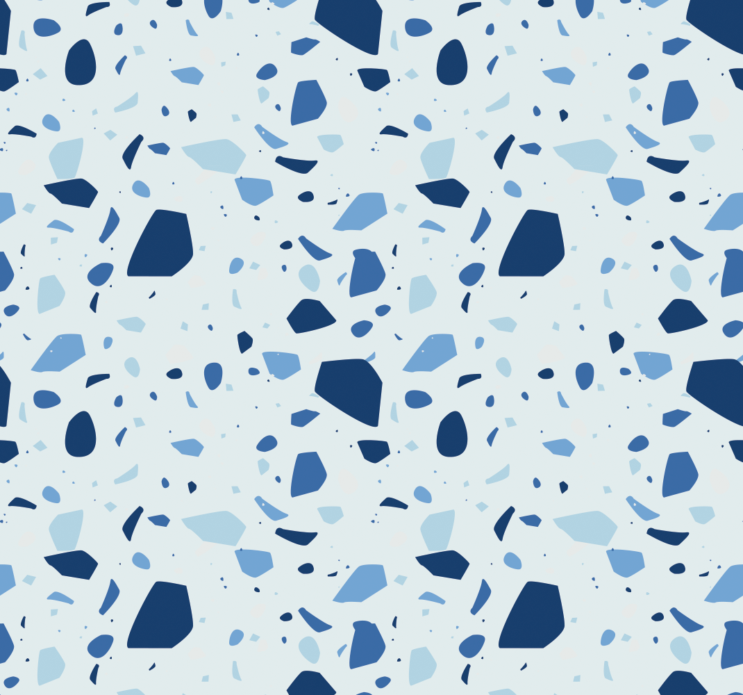 Vinyl tapijt badkamer blue terrazo - TenStickers