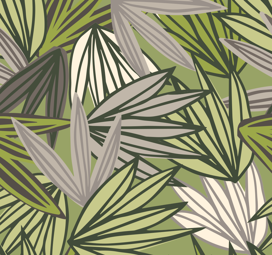 Vinyl tapijt badkamer junglebehang met bomen zonder fruit - TenStickers