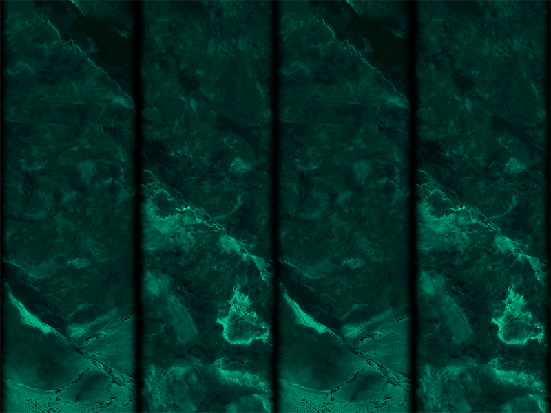 Vinyl tapijt badkamer zwart en groen marmer effect - TenStickers