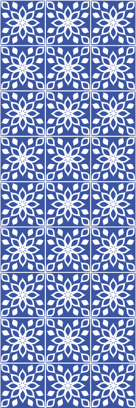 Vinyl tapijt badkamer blauw zuidelijk tegels patroon - TenStickers