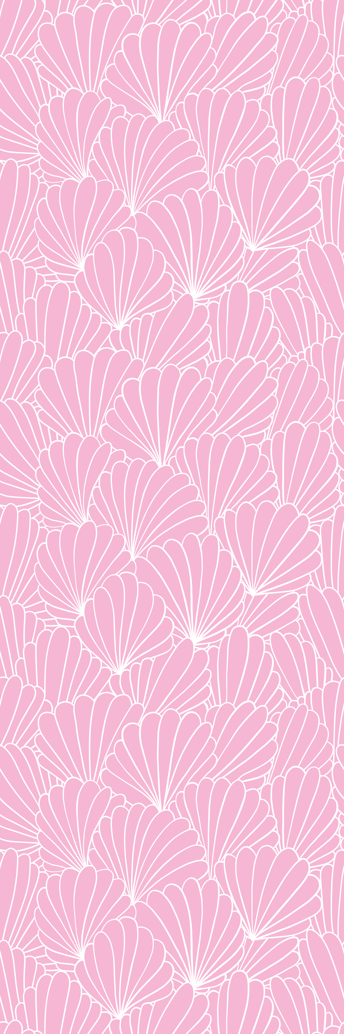 Vinyl tapijt badkamer kawaii stijl roze schelpen - TenStickers