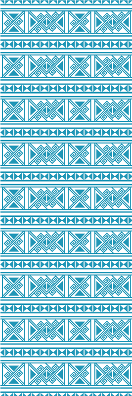 Vinyl tapijt badkamer blauw patroon - TenStickers
