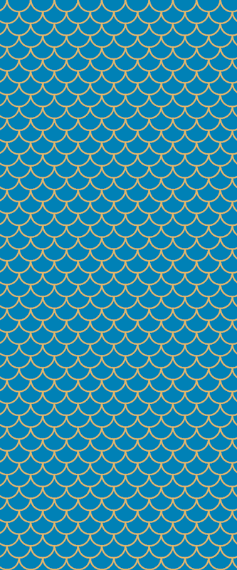 Vinyl tapijt badkamer blauw visschubbenpatroon - TenStickers