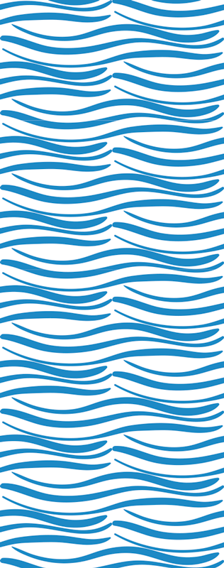 Vinyl tapijt badkamer patroon van kleine golven - TenStickers
