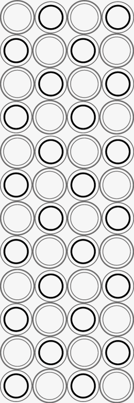 Vinyl tapijt badkamer zwart en grijs cirkels patroon - TenStickers