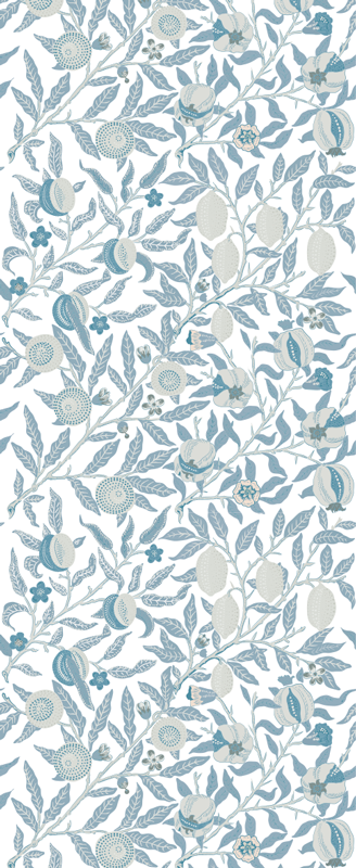 Vinyl tapijt badkamer blauwe bloemen victoriaans stijl - TenStickers