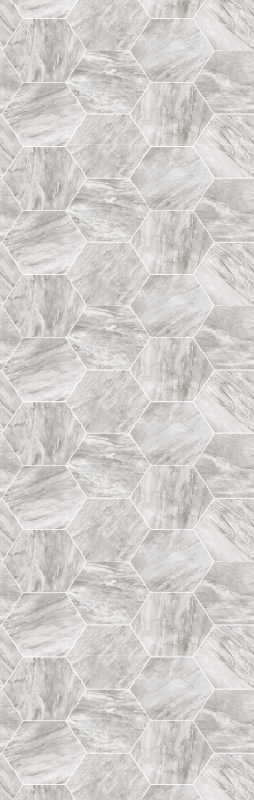 Vinyl tapijt badkamer goud marmer hexagonaal patroon - TenStickers