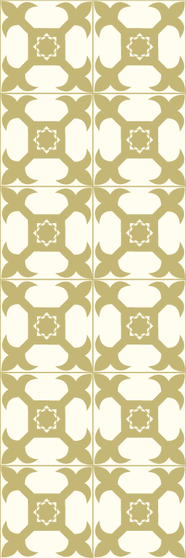 Vinyl tapijt badkamer met helder elegant tegelpatroon - TenStickers