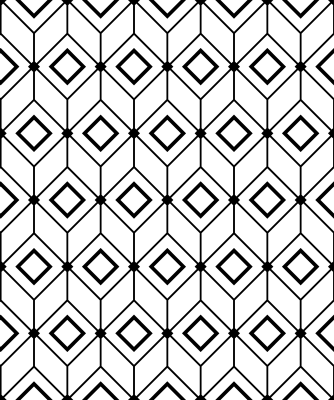 Vinyl tapijt geometrisch moderne diamant elementen - TenStickers