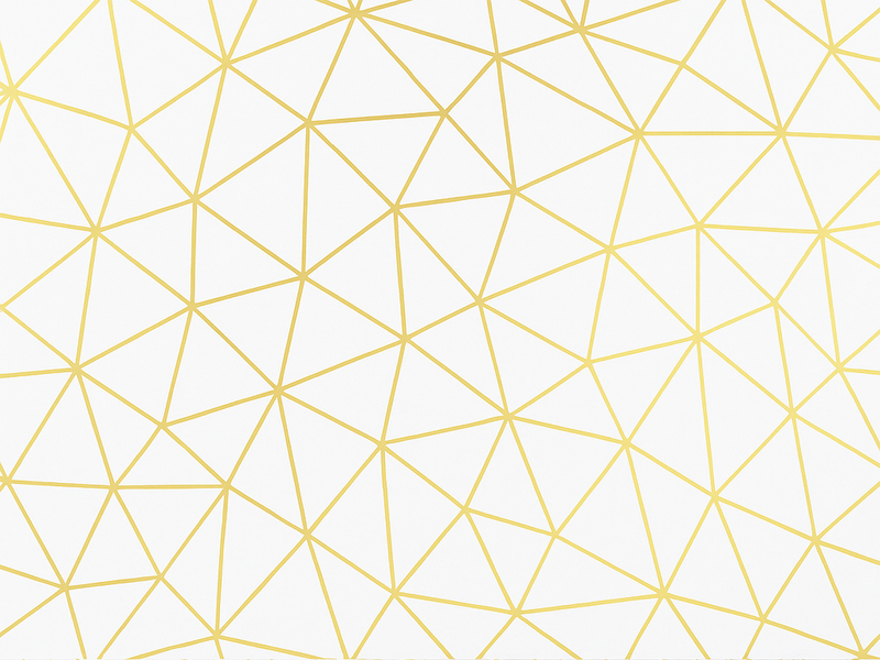 Vinyl tapijt geometrisch gouden prisma mozaïek - TenStickers