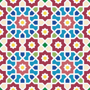 Vinyl tapijt badkamer arabische tegelwand - TenStickers
