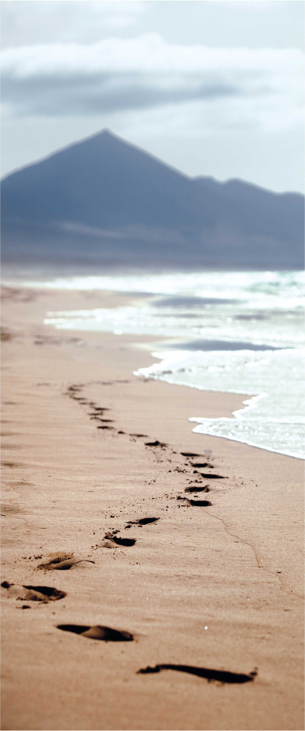 Vinyl tapijt badkamer voetafdruk op het strand - TenStickers
