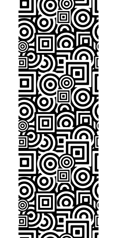 Vinyl tapijt badkamer decoratief met concentrische vormen - TenStickers