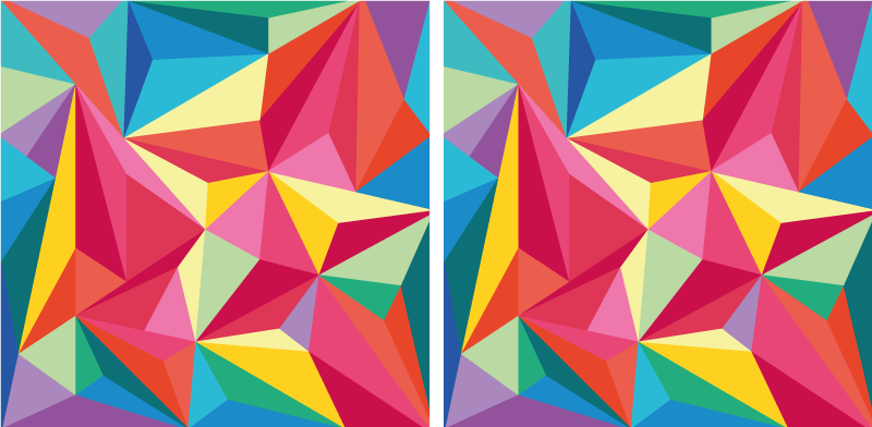 Vinyl tapijt badkamer kleurrijk geometrisch patroon - TenStickers