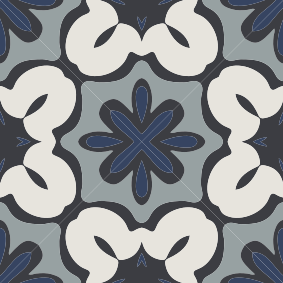 Vinyl tapijt badkamer hydraulisch blauw gracia stijl - TenStickers
