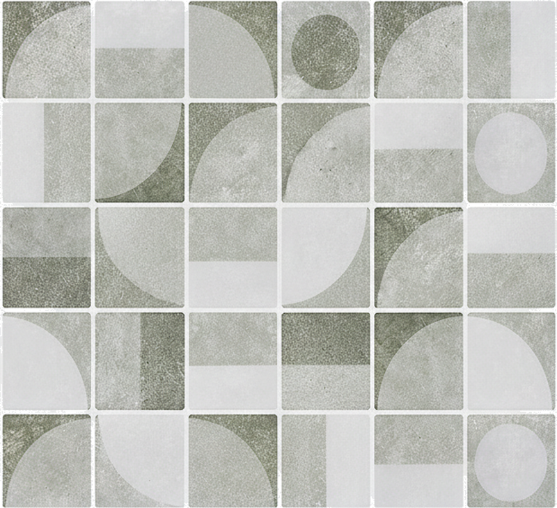Vinyl tapijt badkamer abstracte grijstinten vormen - TenStickers
