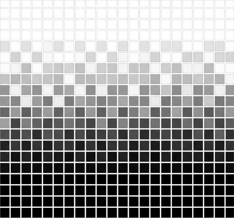 Vinyl tapijt badkamer miniatuur monochrome mozaïeken - TenStickers
