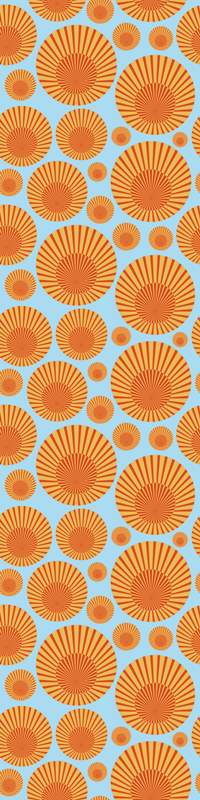 Vinyl tapijt keuken 70's zonneschijn koelkast - TenStickers