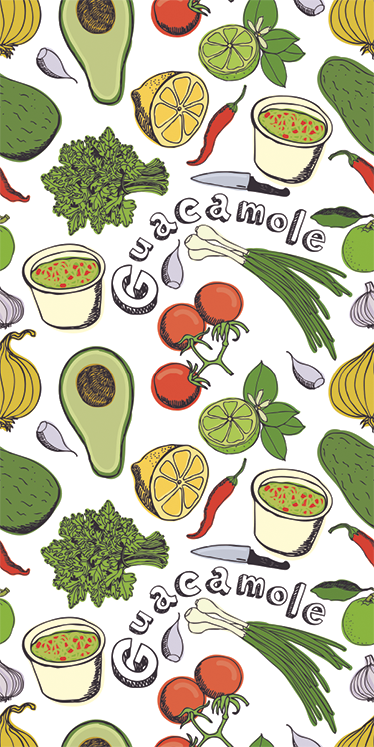 Vinyl tapijt keuken decoratief met mexicaanse vruchten - TenStickers