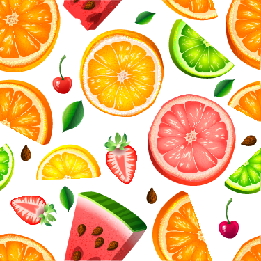Vinyl tapijt keuken fruitslinger design - TenStickers