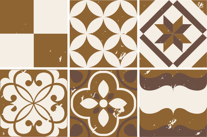 Vinyl tapijt keuken bruin cement ontwerp - TenStickers