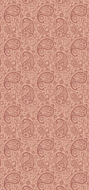 Vinyl tapijt keuken paisley patroon koelkast - TenStickers