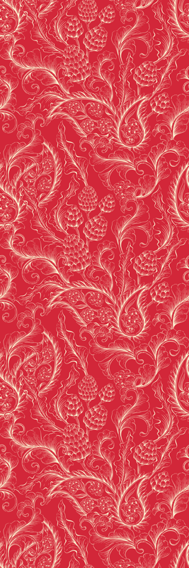 Vinyl tapijt keuken paisley illustratie koelkast - TenStickers