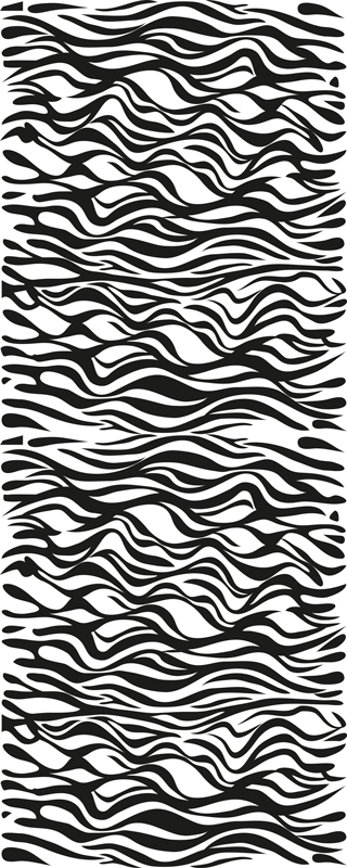 Vinyl tapijt keuken zebra achtergrond koelkast - TenStickers