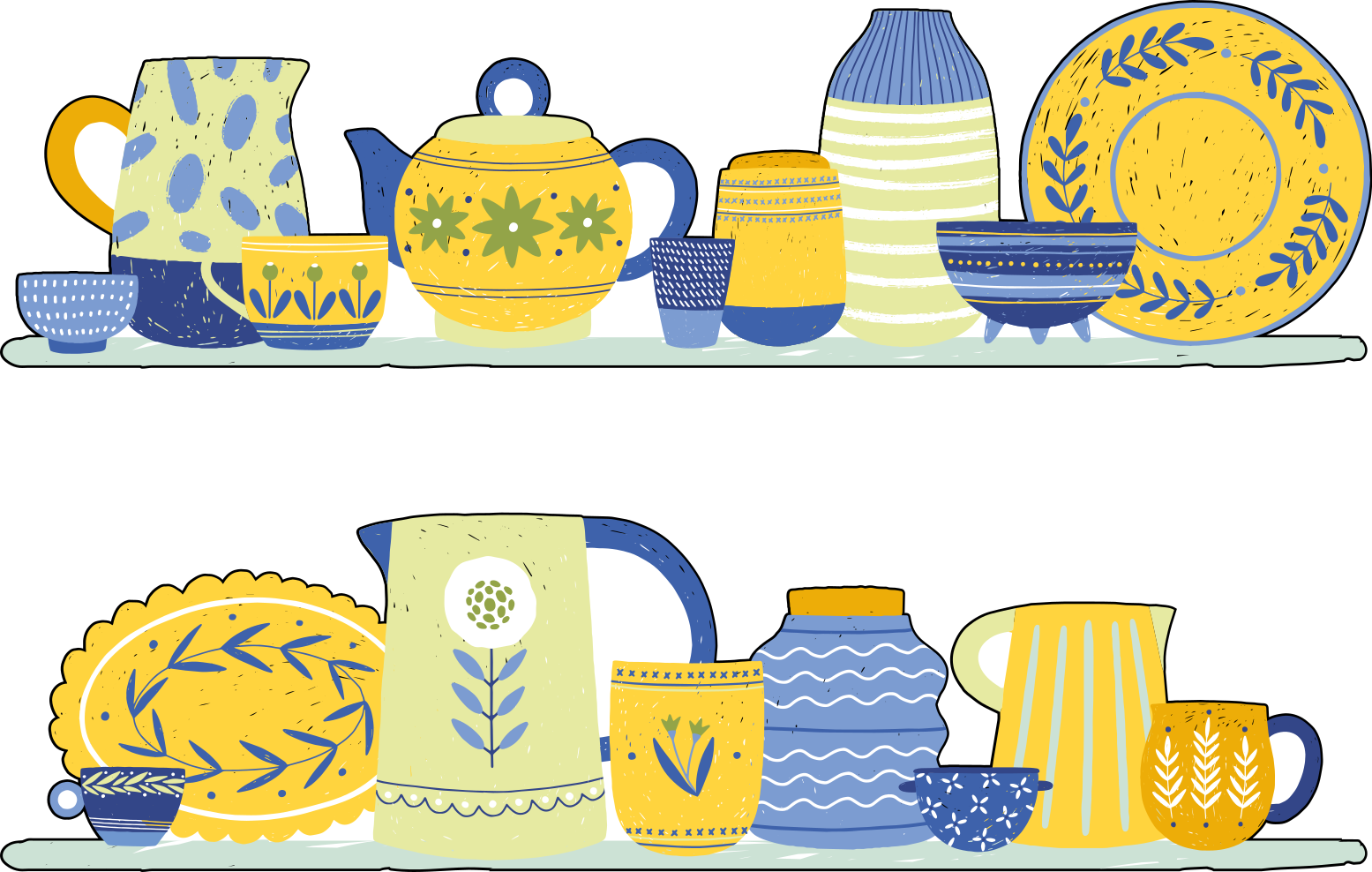Vinyl tapijt keuken vintage elegante keukenkast - TenStickers