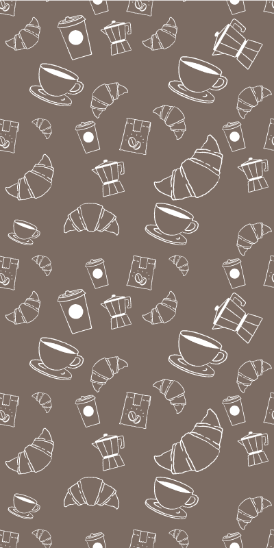 Vinyl tapijt keuken croissant café patron - TenStickers