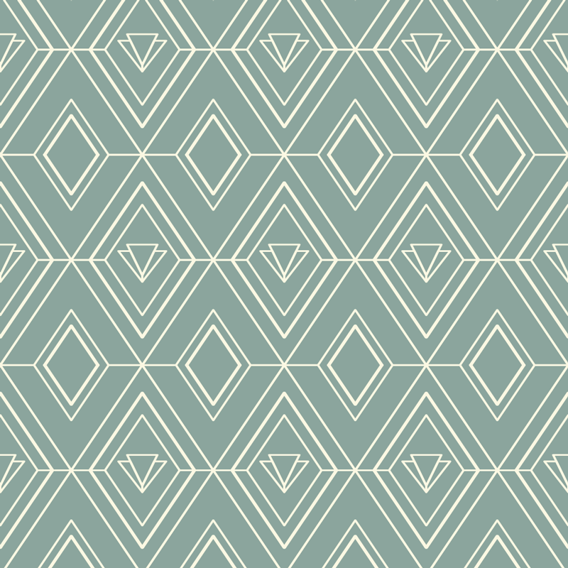 Vinyl tapijt keuken art deco geometrisch patroon - TenStickers