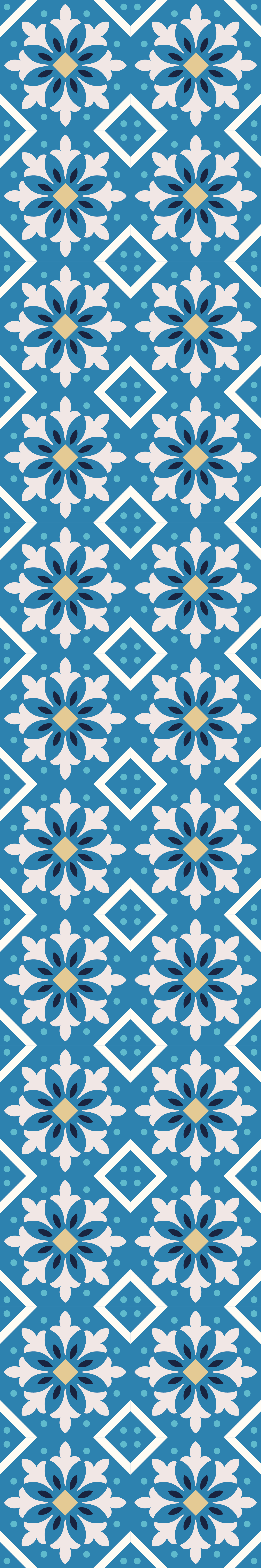 Vinyl tapijt keuken babyblauwe portugese tegel - TenStickers