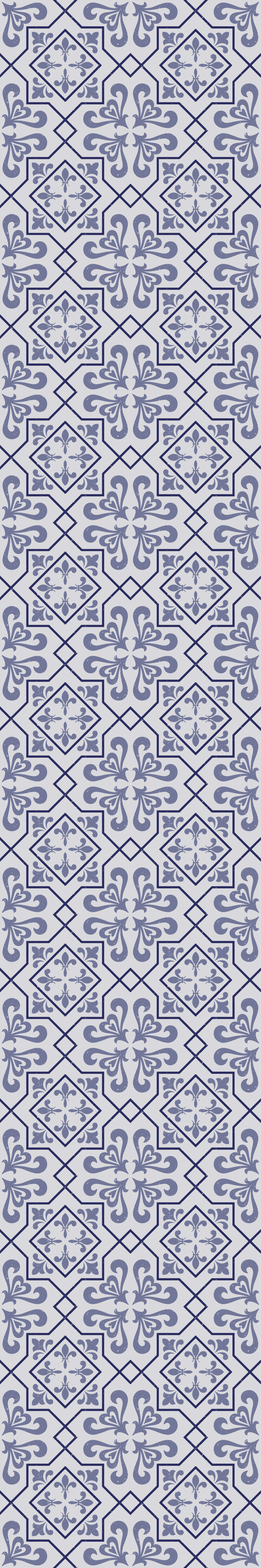 Vinyl tapijt keuken blauwe octagon portugese tegel - TenStickers