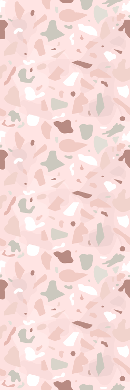 Vinyl tapijt keuken roze terrazzo patroon - TenStickers