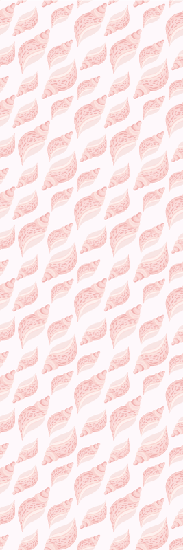 Vinyl tapijt slaapkamer trendy roze schelp patroon - TenStickers