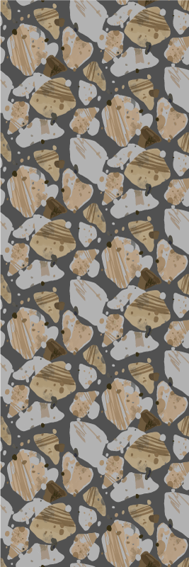 Vinyl tapijt slaapkamer cement terrazzo patroon - TenStickers