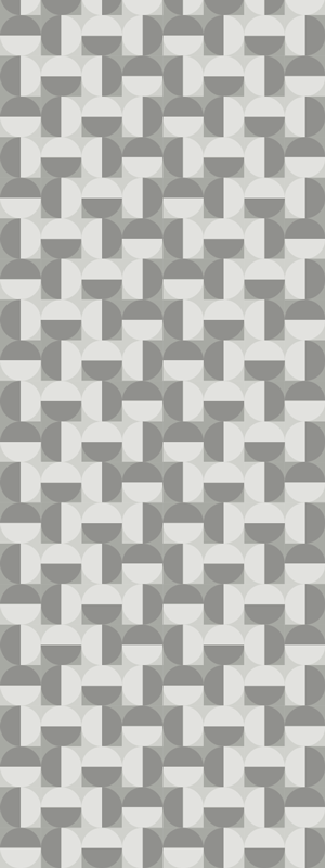 Vinyl tapijt slaapkamer nordic stijl grijs cirkelpatroon - TenStickers