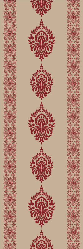 Vinyl tapijt slaapkamer beige bloemenpatroon franse stijl - TenStickers